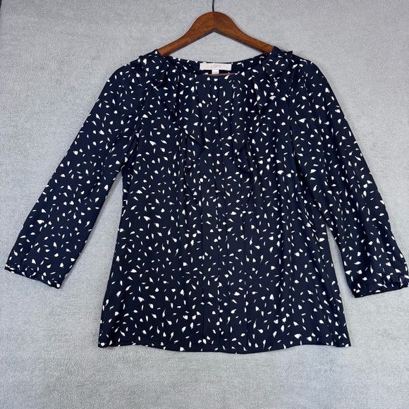 LOFT Tops - LOFT Dark Blue Dress Blouse